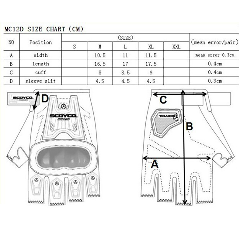 Sarung Tangan Scoyco MC12D Pendek - Gambar 8