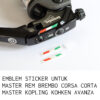 Emblem Sticker Master Rem Brembo Corsa Corta Kopling Kohken Avanza