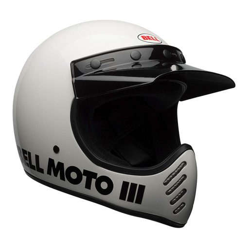 Helm Bell Moto-3 Classic White