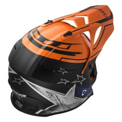 Helm LS2 MX437 Fast Core Matt Black Gloss Orange
