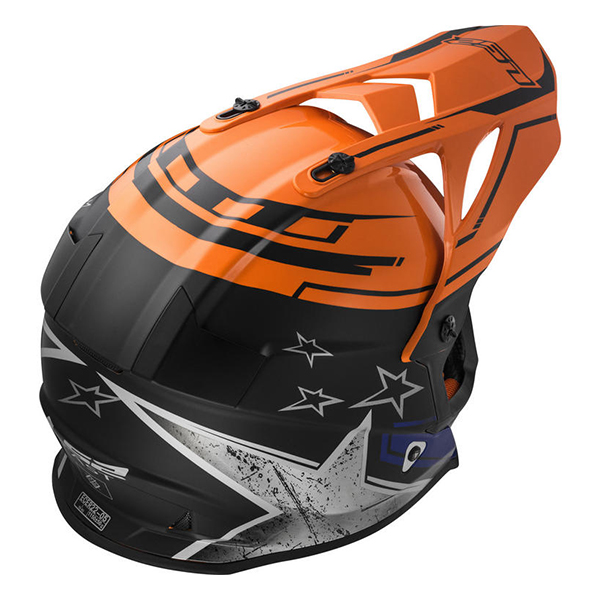 Helm LS2 MX437 Fast Core Matt Black Gloss Orange