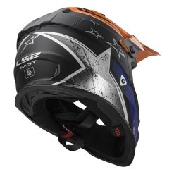 Helm LS2 MX437 Fast Core Matt Black Gloss Orange