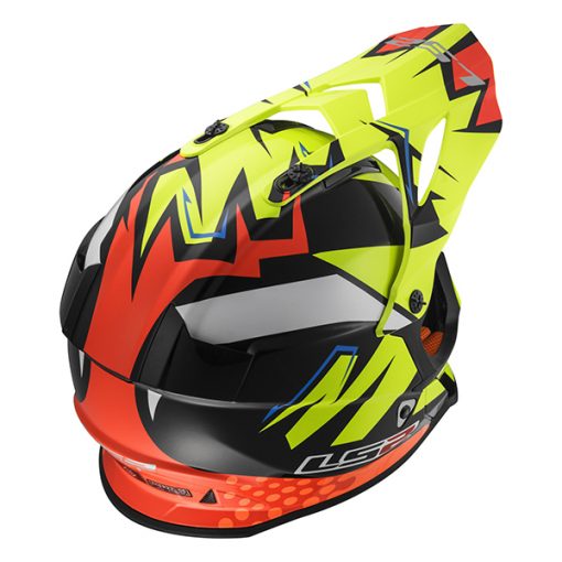 Helm LS2 MX437 Fast Volt Black Yellow Orange