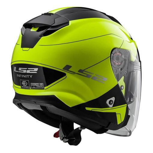 Helm LS2 OF521 Infinity Beyond Black Hi-Vis Yellow