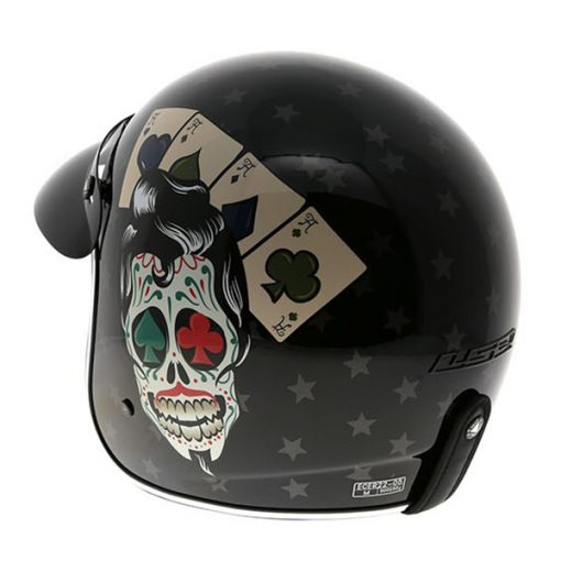 Helm LS2 OF583 Bobber Tattoo Black