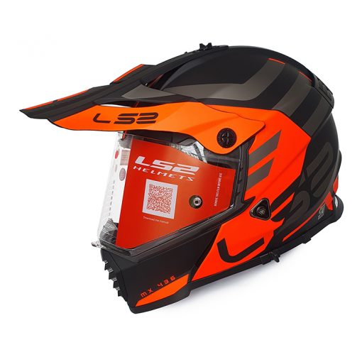 Jual Helm LS2 MX436 Pioneer Adventurer Matt Black Orange