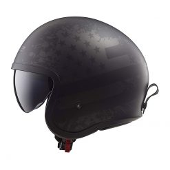Helm LS2 OF599 Spitfire Flag Matt Black