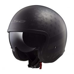 Helm LS2 OF599 Spitfire Flag Matt Black
