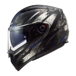 Helm LS2 FF324 Metro Evo Buzz Matt Black Titanium Blue