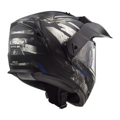 Helm LS2 FF324 Metro Evo Buzz Matt Black Titanium Blue