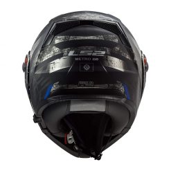Helm LS2 FF324 Metro Evo Buzz Matt Black Titanium Blue
