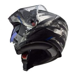 Helm LS2 FF324 Metro Evo Buzz Matt Black Titanium Blue