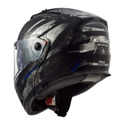Helm LS2 FF324 Metro Evo Buzz Matt Black Titanium Blue