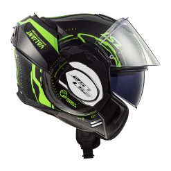 Helm LS2 FF399 Valiant Nucleus Black Glow Green