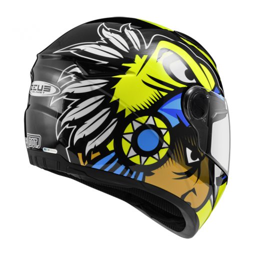 Jual Helm Zeus ZS-811 Black AL29 Fluo Yellow