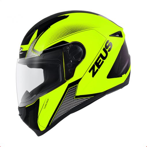 Jual Helm Zeus ZS-811 Fluo Yellow AL6 Black