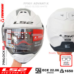 Helm LS2 Advant-X FF901 Modular Flip Back Gloss White