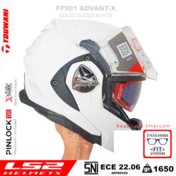 Helm LS2 Advant-X FF901 Modular Flip Back Gloss White