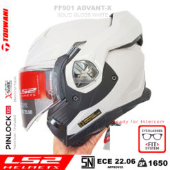 Helm LS2 Advant-X FF901 Modular Flip Back Gloss White