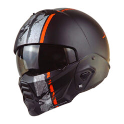 Helm Scorpion Exo Combat 2 Lord - Matt Black Red