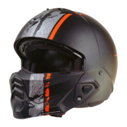 Helm Scorpion Exo Combat 2 Lord - Matt Black Red