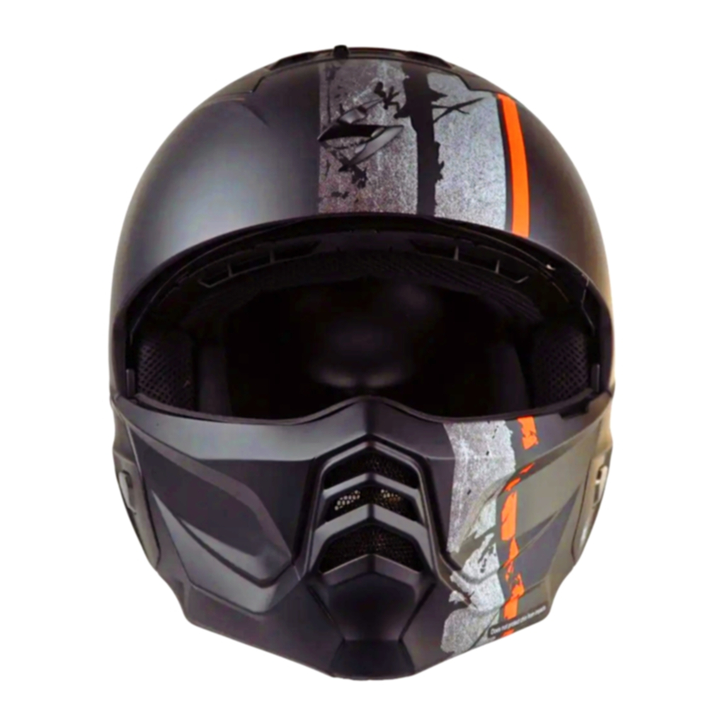Helm Scorpion Exo Combat 2 Lord - Matt Black Red