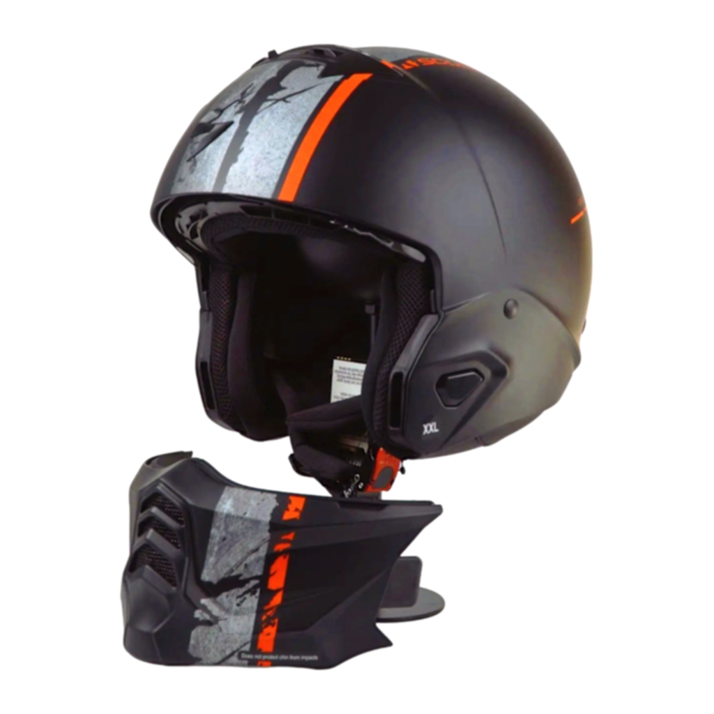 Helm Scorpion Exo Combat 2 Lord - Matt Black Red
