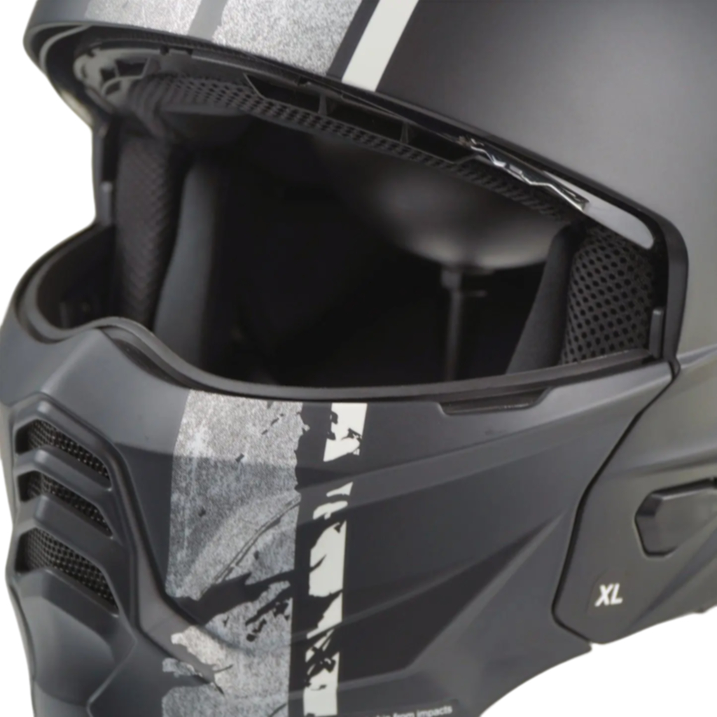Helm Scorpion Exo Combat 2 Lord - Matt Black Silver
