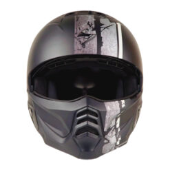 Helm Scorpion Exo Combat 2 Lord - Matt Black Silver