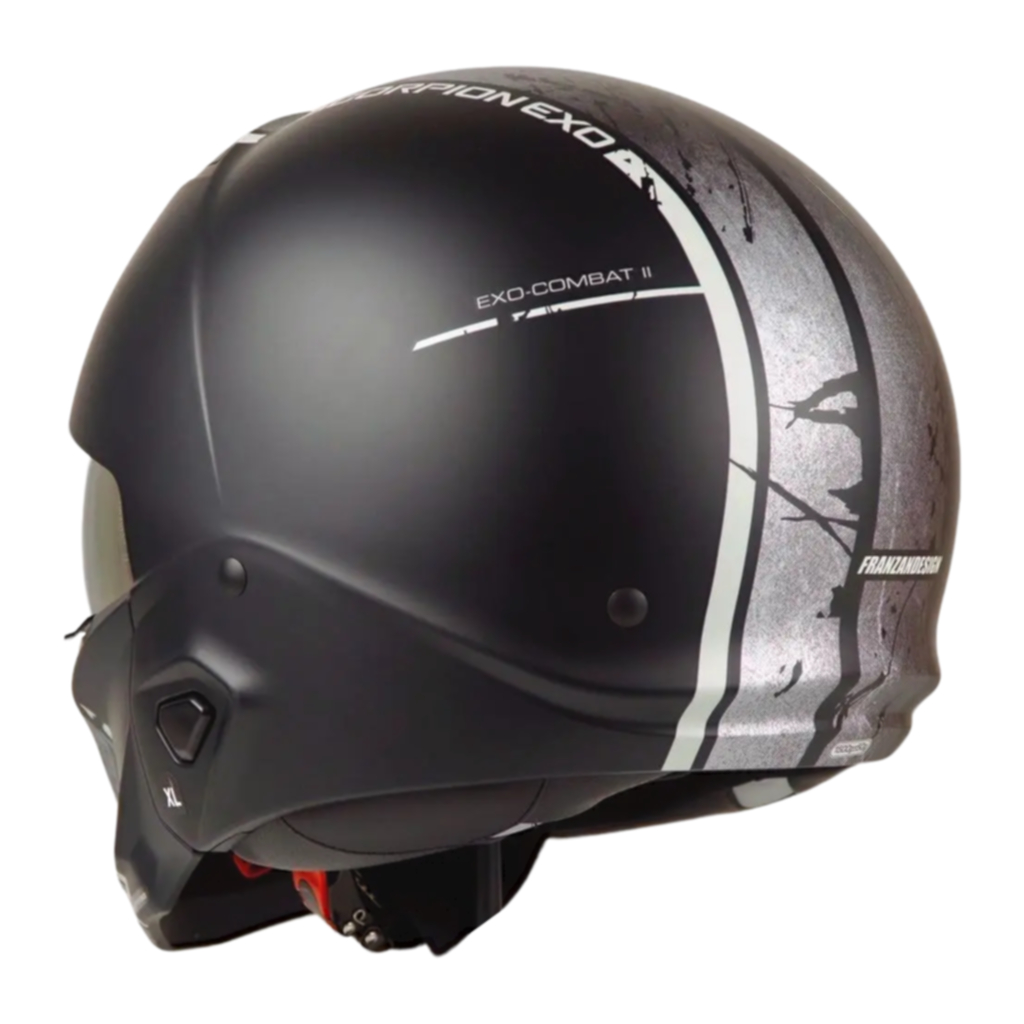 Helm Scorpion Exo Combat 2 Lord - Matt Black Silver