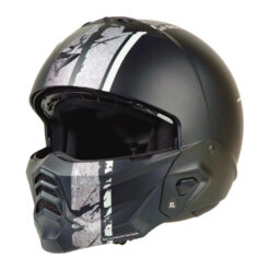 Helm Scorpion Exo Combat 2 Lord - Matt Black Silver