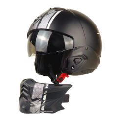 Helm Scorpion Exo Combat 2 Lord - Matt Black Silver