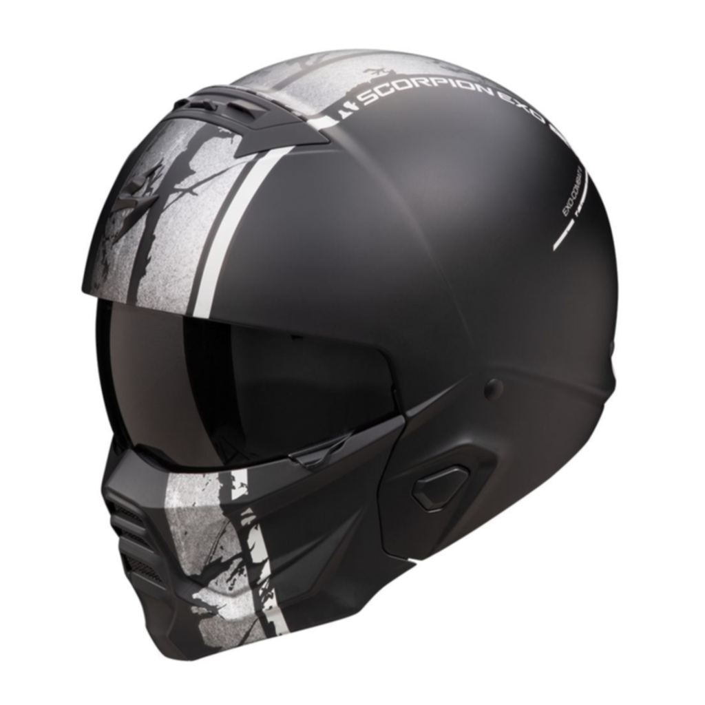 Helm Scorpion Exo Combat 2 Lord - Matt Black Silver